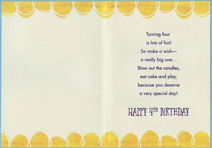 You're Turing Four Birthday Card - Shelburne Country Store