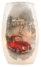 Oval Lighted Glass Vase - Bringing Home the Tree - Shelburne Country Store