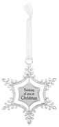 Swirling Snowflake Ornament - Thinking of you at Christmas - Shelburne Country Store