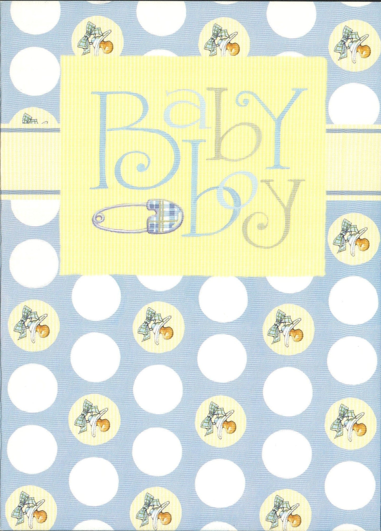 Baby Shower Card - Baby Boy Pacifiers - Shelburne Country Store