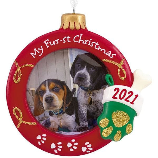 My Fur-st Christmas Photo Holder Dated Ornament - Shelburne Country Store