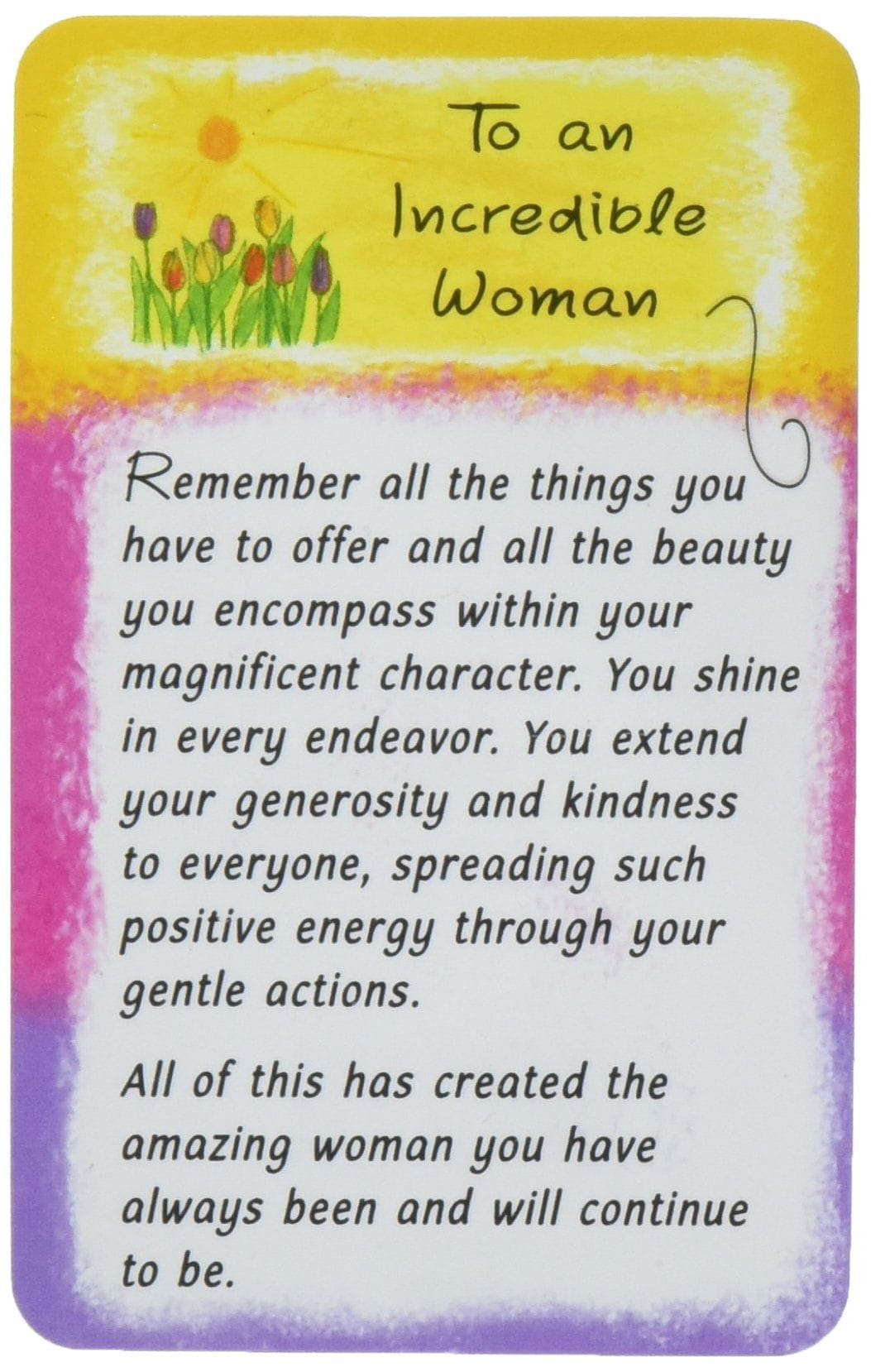 To An Incredible Woman - Wallet Card - Shelburne Country Store