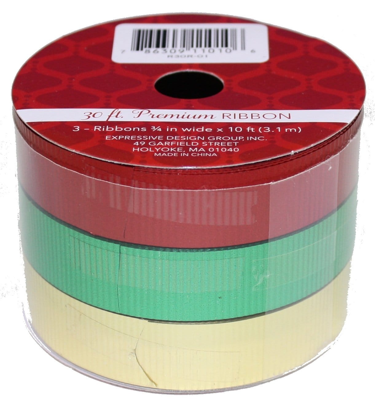 3/4 In Premium Ribbon 3Pk - - Shelburne Country Store