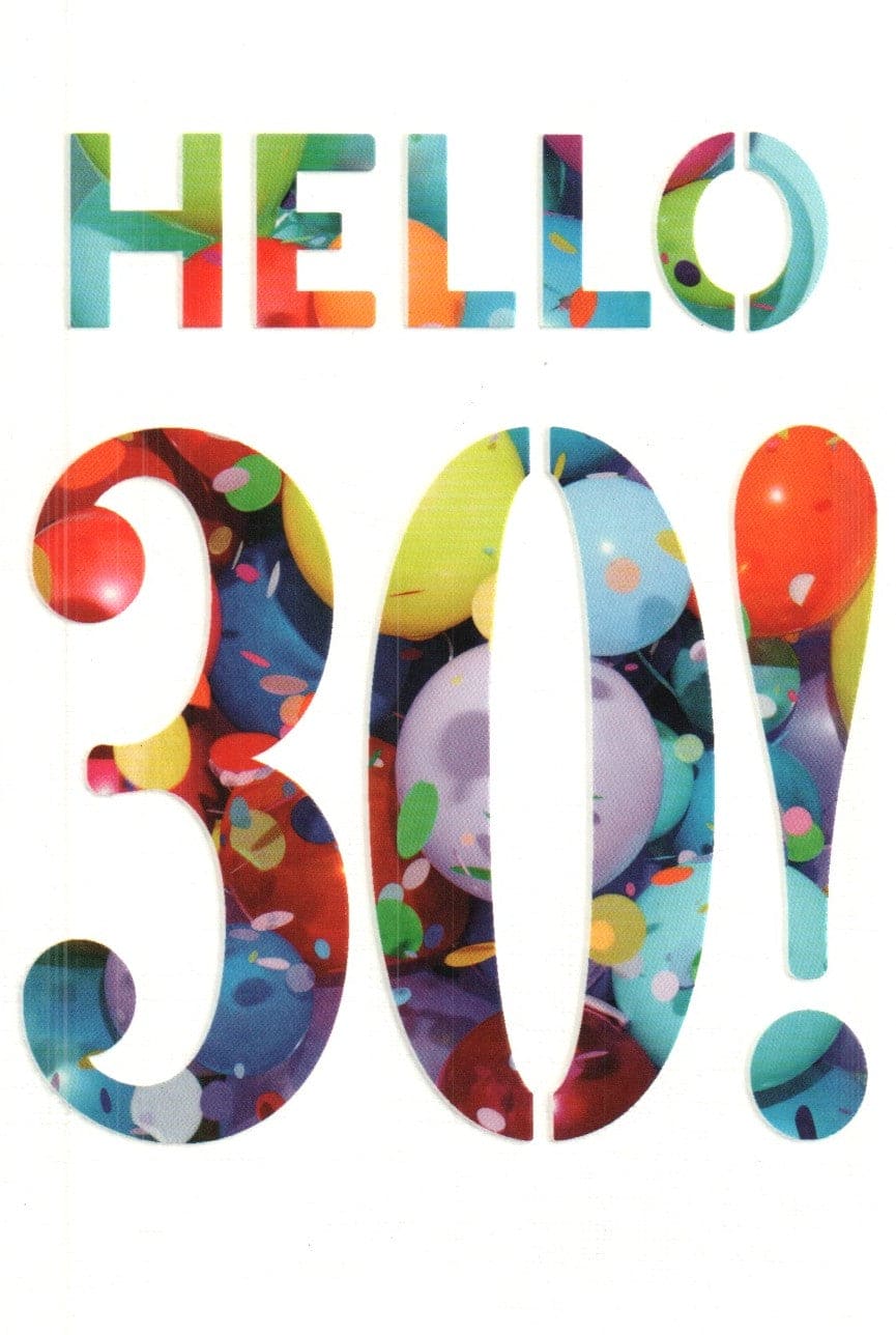 Hello 30 Birthday Card - Shelburne Country Store