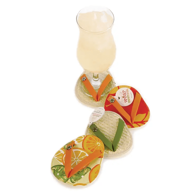 Drinkwear Margarita Flip Flop Coaster - Green - Shelburne Country Store