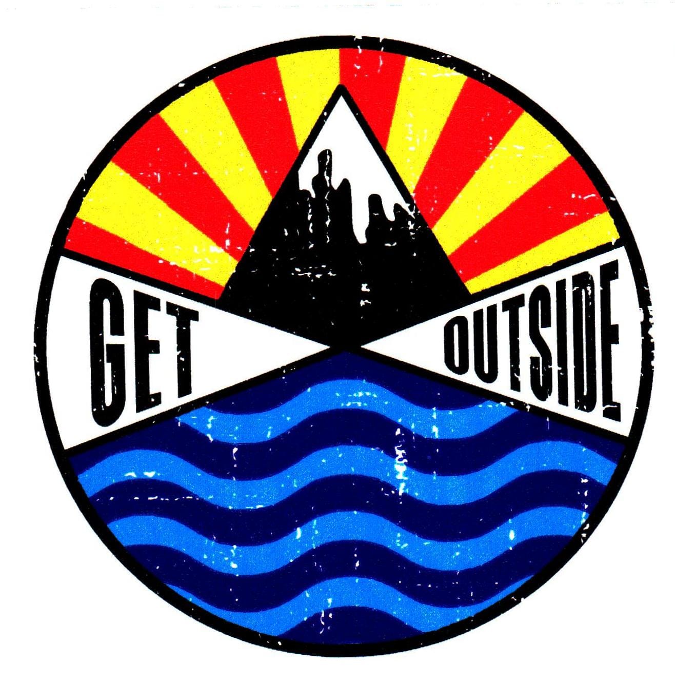 Get Outside (Mountain/Ocean) Sticker - Shelburne Country Store