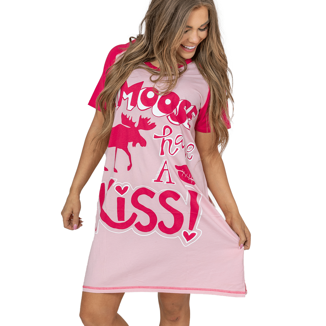 Moose Kiss Nightshirt - - Shelburne Country Store