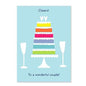 Rainbow Cake Wedding  Card - Shelburne Country Store