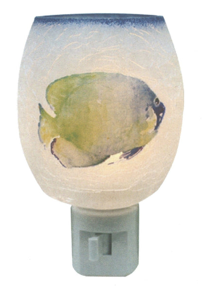 Glass Nightlight - Water Color Fish - - Shelburne Country Store