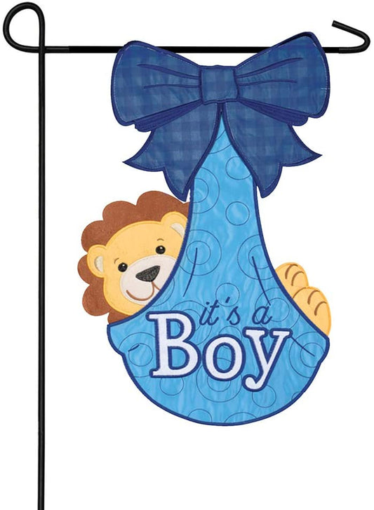 It's A Boy Garden Applique  Flag - Shelburne Country Store