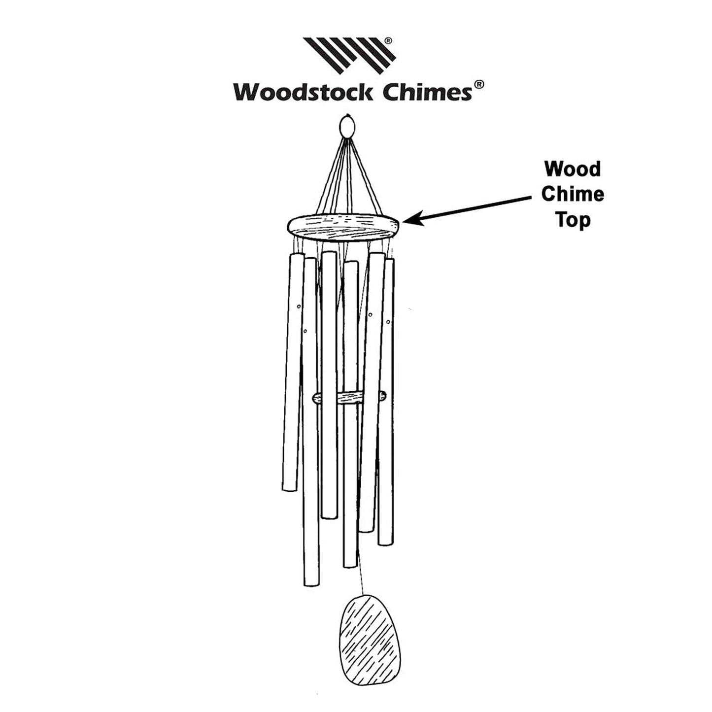 Repair - Wood Chime Top for Signature Chimes - 5.25 inch - Shelburne Country Store