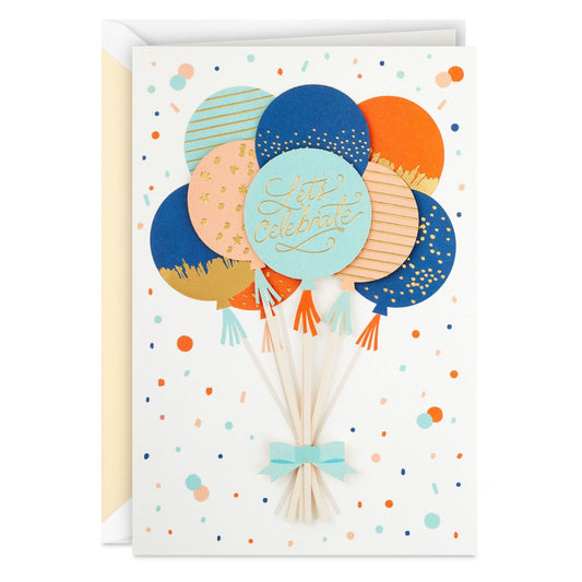 Let's Celebrate Balloons Birthday Card - Shelburne Country Store