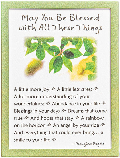 Easel-back Print with Magnet - May you be Blessed with All these Things - Shelburne Country Store