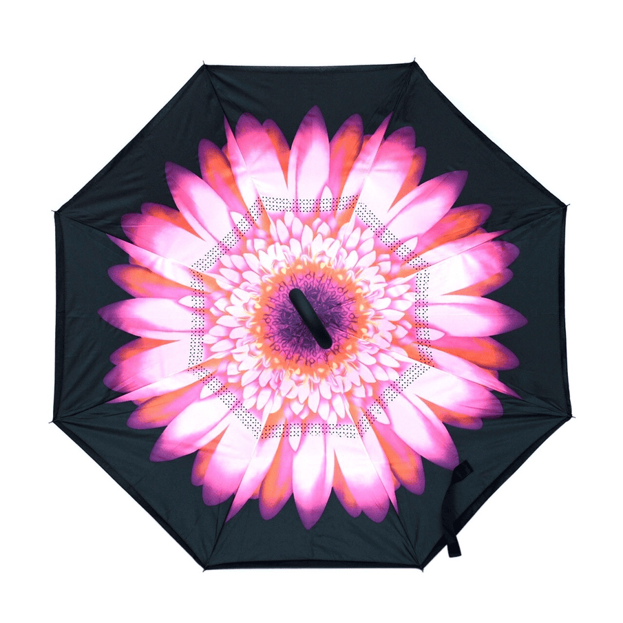 Pink Flower Double Layer Inverted Umbrella - Shelburne Country Store