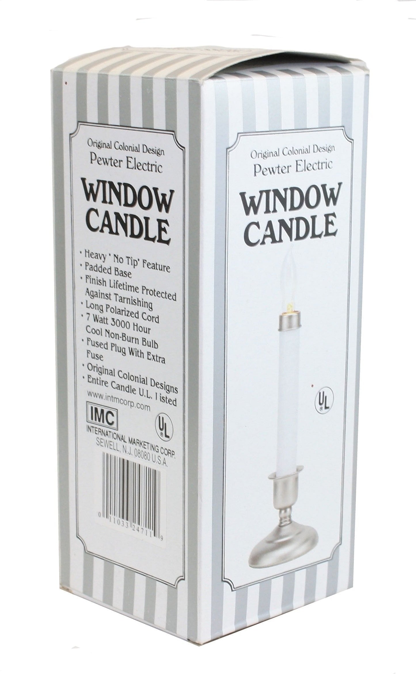 Cape Cod - Pewter Electric Sensor 9 Inch Window Candle - Shelburne Country Store
