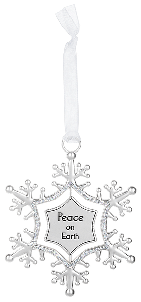 Swirling Snowflake Ornament - Peace on Earth - Shelburne Country Store