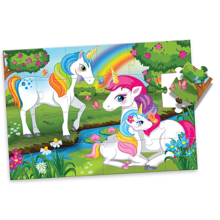 24 Piece Mystical Unicorn Floor Puzzle - Shelburne Country Store