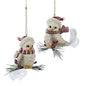 Resin Bird W/Feather Tail Ornament - Looking Right - Shelburne Country Store