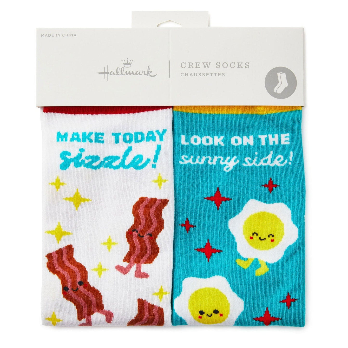 Bacon and Eggs Better Together Funny Crew Socks - Shelburne Country Store