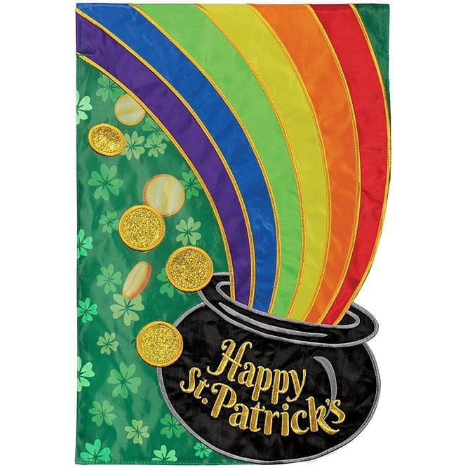 Rainbow Pot Garden Flag - 12" x 18" - Shelburne Country Store