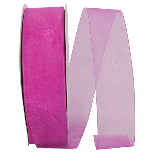 Luster Sheer Fuchsia Ribbon Per Yard - Shelburne Country Store