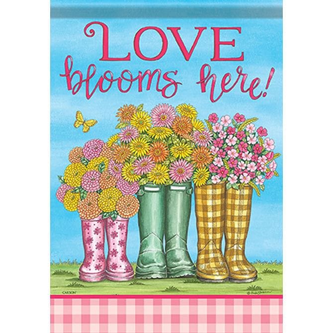 Love Blooms Durasoft Large Flag - 28" x 40" - Shelburne Country Store