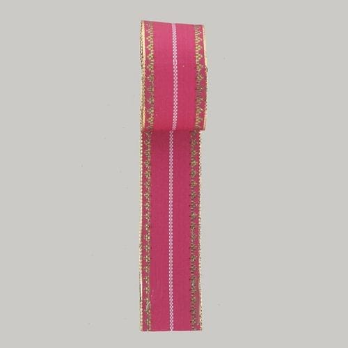 Pink W/Gold Edge Ribbon - Shelburne Country Store