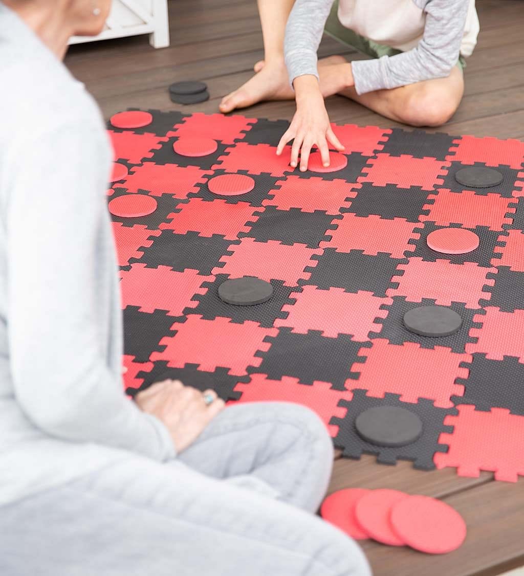 Giant Foam Checkers Set - Shelburne Country Store