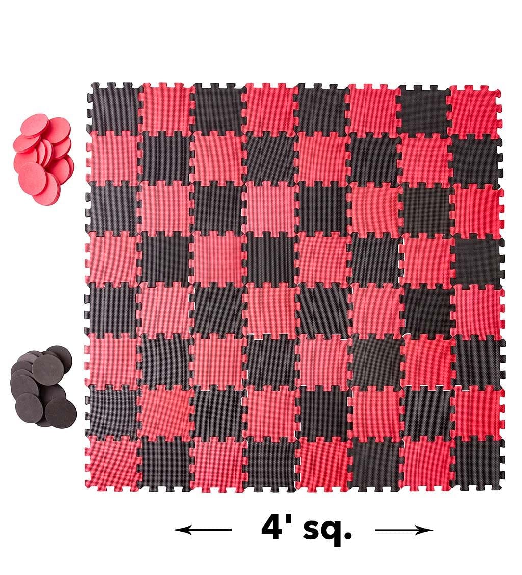 Giant Foam Checkers Set - Shelburne Country Store