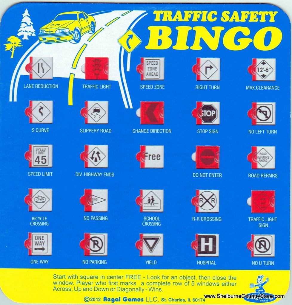 The Original Travel Bingo Game - - Shelburne Country Store