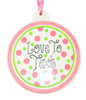 Glitter Plaque Ornament -  Love to Text - Shelburne Country Store