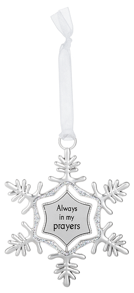 Swirling Snowflake Ornament - Always in my Prayers - Shelburne Country Store