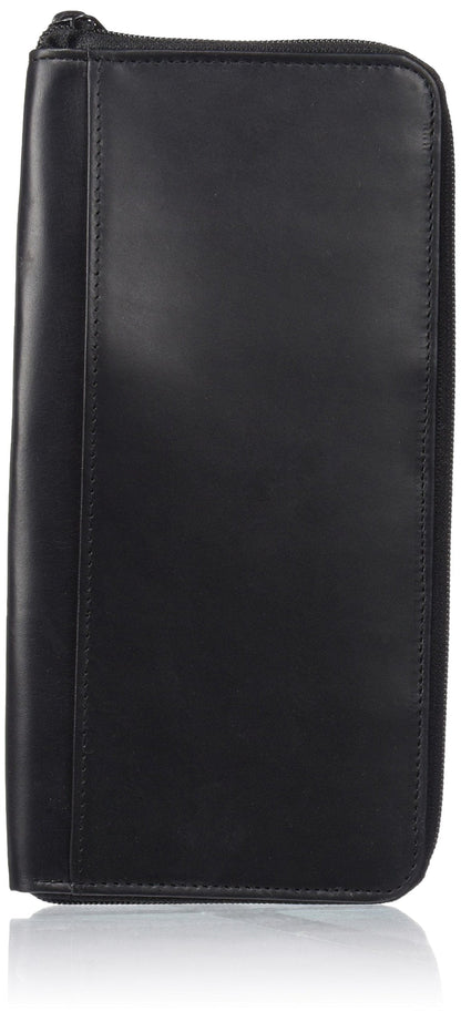 Dopp Men's Regatta Leather Zipper Passport Organizer Wallet, Black, One Size - Shelburne Country Store