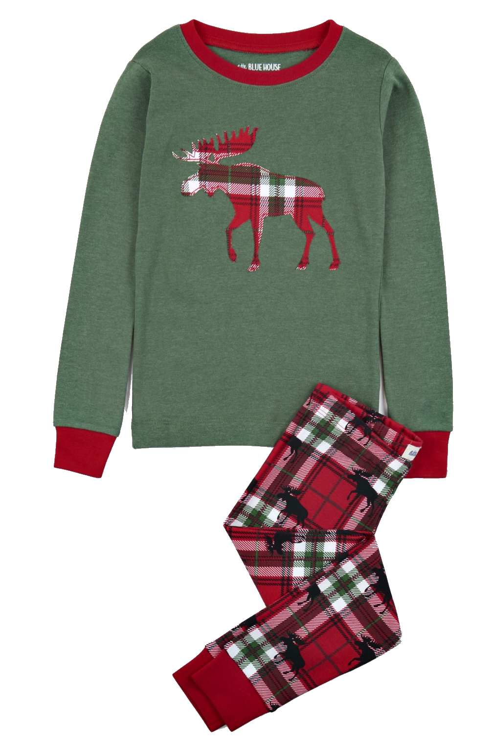 Kids Applique PJ Set - Holiday Moose 